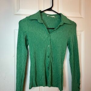 Green Long Sleeve Women's Top